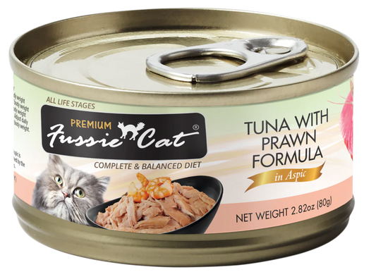Fussie Cat Premium- Tuna With Prawns Formula In Aspic (2.82oz)
