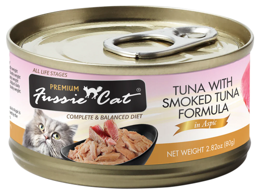 Fussie Cat Premium- Tuna With Smoked Tuna Formula In Aspic (2.82oz)