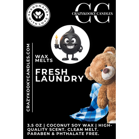 FRESH LAUNDRY - Wax Melts, Scented Coconut Soy, 3.5oz