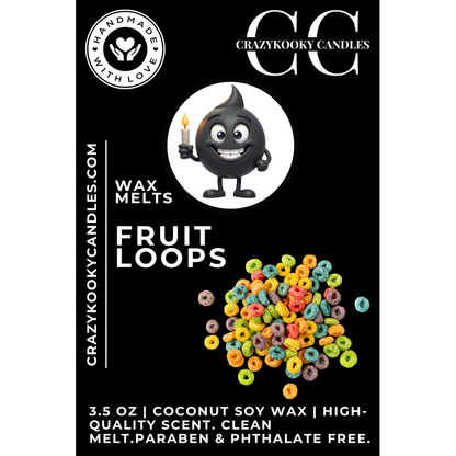 FRUIT LOOPS - Wax Melts, Scented Coconut Soy, 3.5oz
