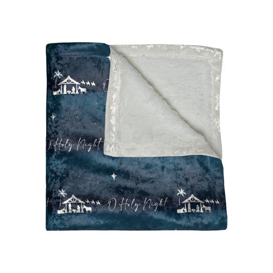 O Holy Night Crushed Velvet Blanket