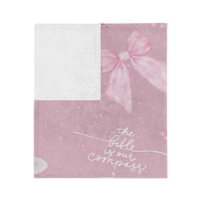 Bible is Our Compass Minky Blanket