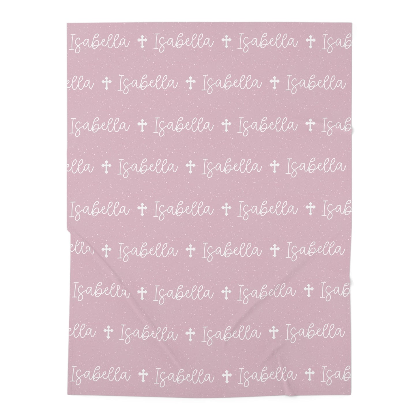 Personalized Pink Baby Name Swaddle Blanket