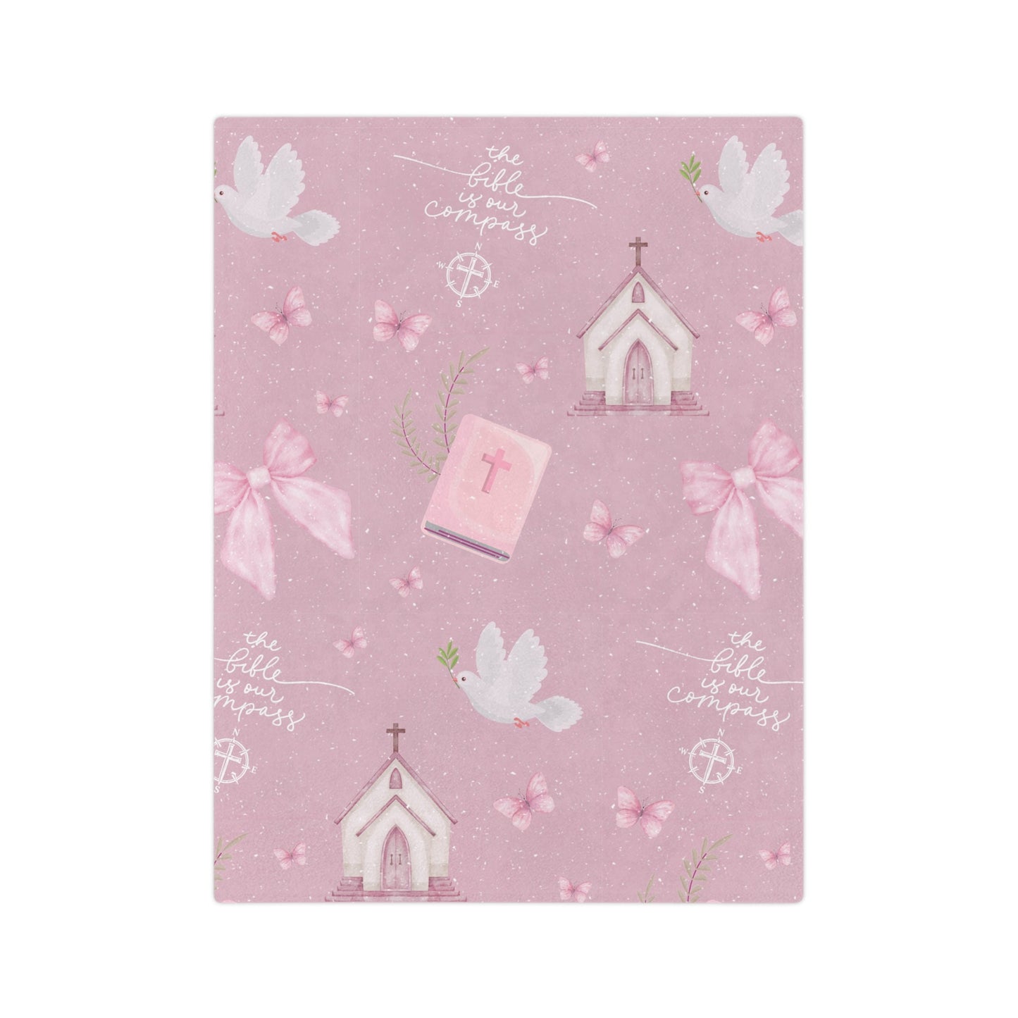 Bible is Our Compass Minky Blanket