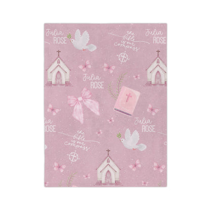 Personalized Bible is Our Compass Minky Blanket