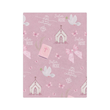 Personalized Bible is Our Compass Minky Blanket