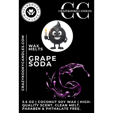 GRAPE SODA - Wax Melts, Scented Coconut Soy, 3.5oz