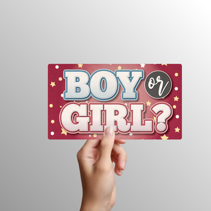 Gender Reveal Photo Booth Props - 12 Reusable Signs
