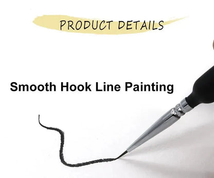 SeamiArt 6Pcs Fine Hook Line Pen Different Size 000 00 0 1 2 3 Paint Brush Artist Gouche Watercolor Acrylic Painting Supplies