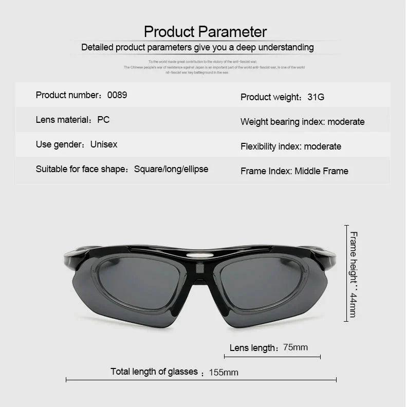 Cycling Sunglasses Sports Men Glasses Road Bicycle Glasses Mountain Bike Riding Protection Goggles Eyewear Women Sun Glasses