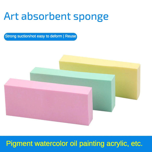 1 pcs Art supplies gouache watercolor sponge absorbent sponge brush Strong water absorption pigment sponge Color random send