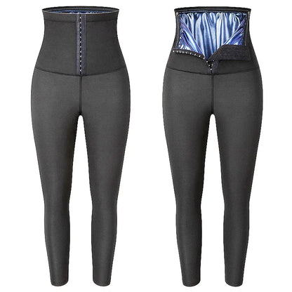 Womens Sauna Sweat Body Shaper High Waist Slimmer Tights Fitness Pants Workout Suit Slimming Waist Trainer Weight Loss Shapewear