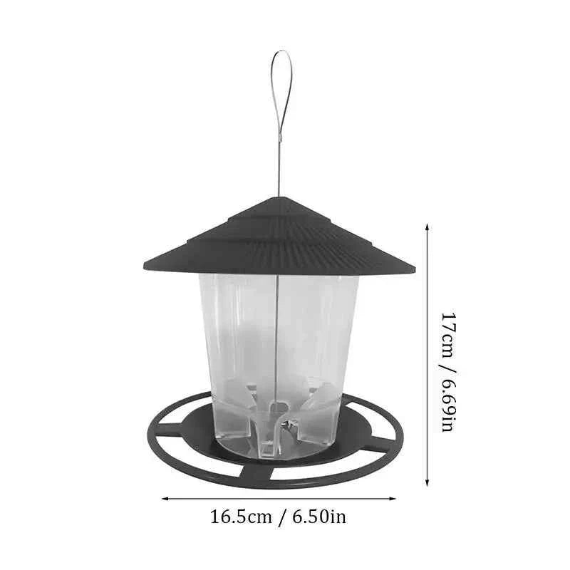 Outdoor Bird Feeding House Waterproof Gazebo Hanging Wild Bird Feeder Cage Outdoor Container With Hang Rope Bird Feeder Garden