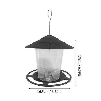 Outdoor Bird Feeding House Waterproof Gazebo Hanging Wild Bird Feeder Cage Outdoor Container With Hang Rope Bird Feeder Garden