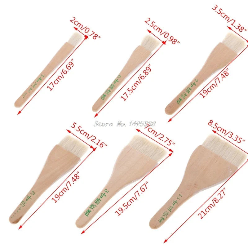 Six Sizes Goat Hair Handle Art Supplies Watercolor Acrylic Wood Oil Paint Brush for painting art Supplies Whosale & Dropship