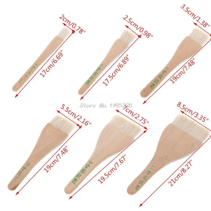 Six Sizes Goat Hair Handle Art Supplies Watercolor Acrylic Wood Oil Paint Brush for painting art Supplies Whosale & Dropship