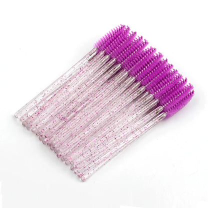 Lanjinglin 5/50pcs Eyelash Brush Crystal Eyelash Soft Eye Lashes Extension Mascara Wands Makeup Professional Makeup Tool