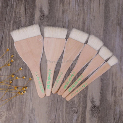 Six Sizes Goat Hair Handle Art Supplies Watercolor Acrylic Wood Oil Paint Brush for painting art Supplies Whosale & Dropship