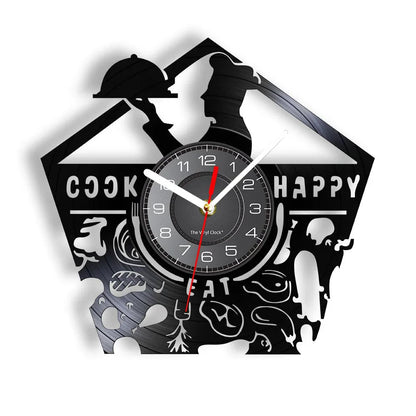 The Kitchen The Heart Of The Home Inspired Vinyl Record Clock Modern Design Vinyl Wall Watch Kitchen Decor Noiseless Timepieces