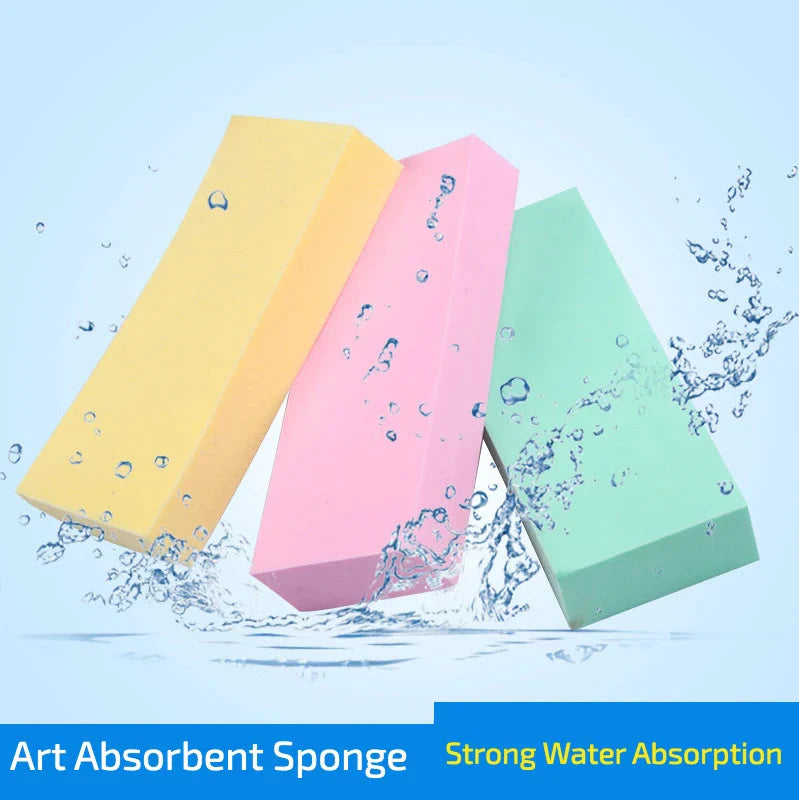 1 pcs Art supplies gouache watercolor sponge absorbent sponge brush Strong water absorption pigment sponge Color random send