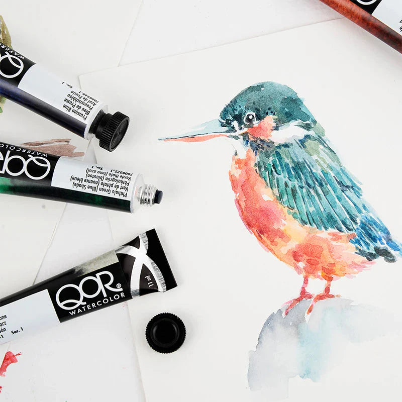 US QOR Artistic Watercolor Paints Set Tin box Pigment Solid Paint Set Palette High Concentration for Artist Painting Drawing