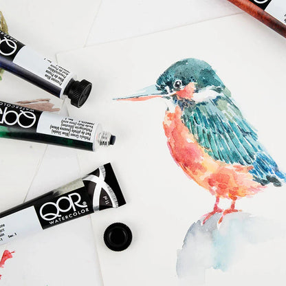 US QOR Artistic Watercolor Paints Set Tin box Pigment Solid Paint Set Palette High Concentration for Artist Painting Drawing