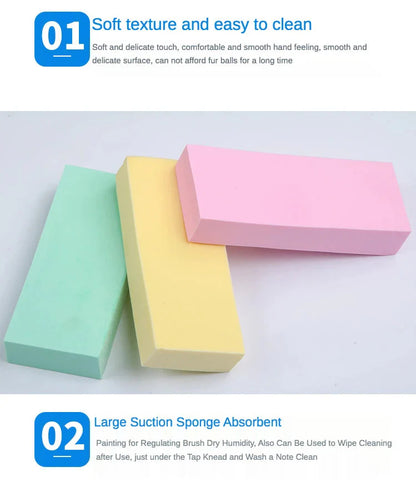 1 pcs Art supplies gouache watercolor sponge absorbent sponge brush Strong water absorption pigment sponge Color random send