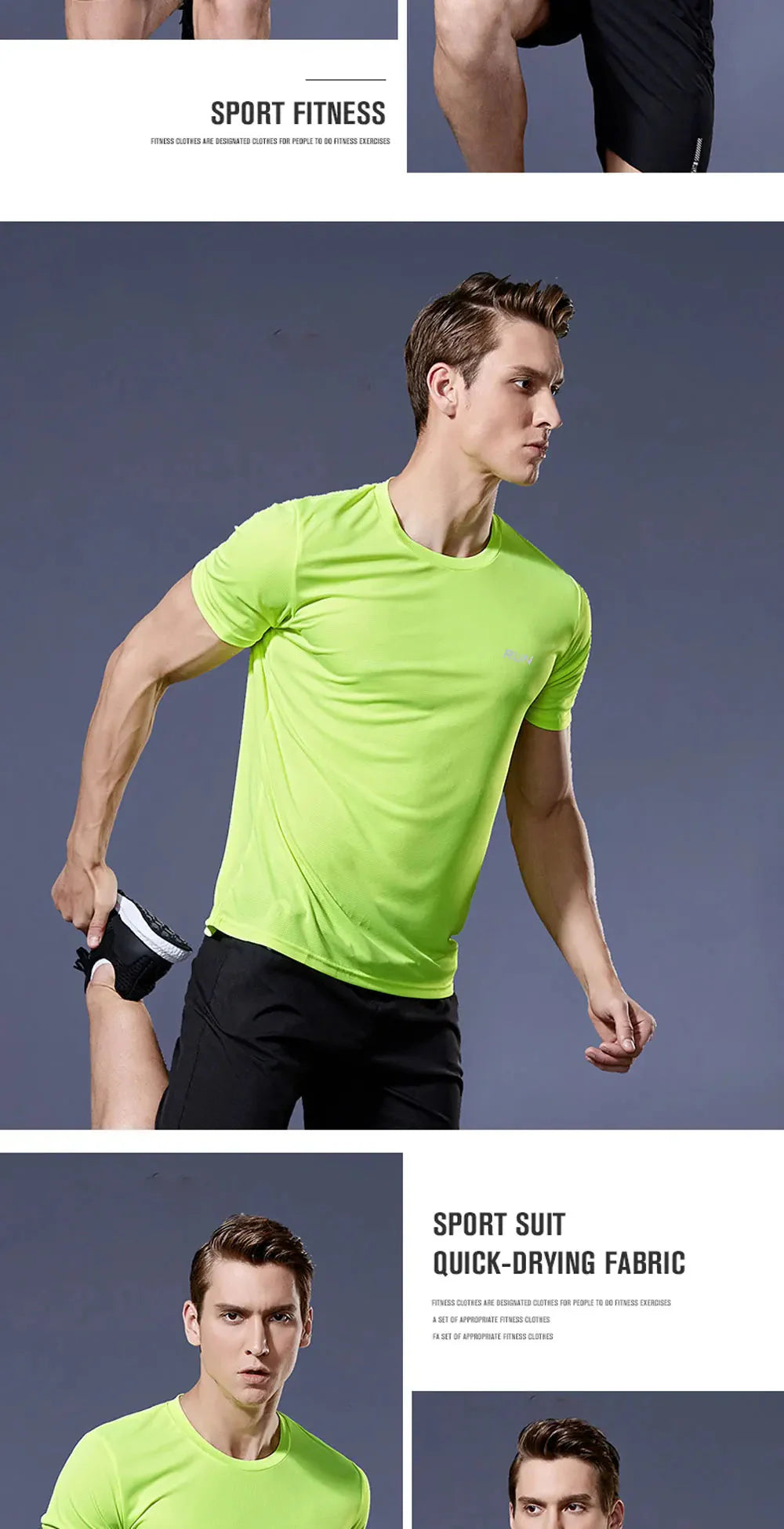 Men 's Fitness Gym T Shirts 2020 Shirt Homme Running Men Designer Quick Dry T-Shirts Running Slim Fit Tops Tees Sport Muscle Tee