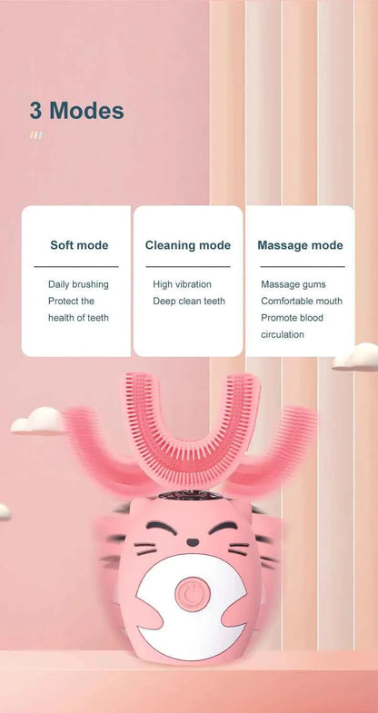 Sonic Electric Toothbrush Kids U-shaped Smart 360 Degrees Ultrasonic Tooth Brush Teeth Whitening For Children IPX7 Waterproof