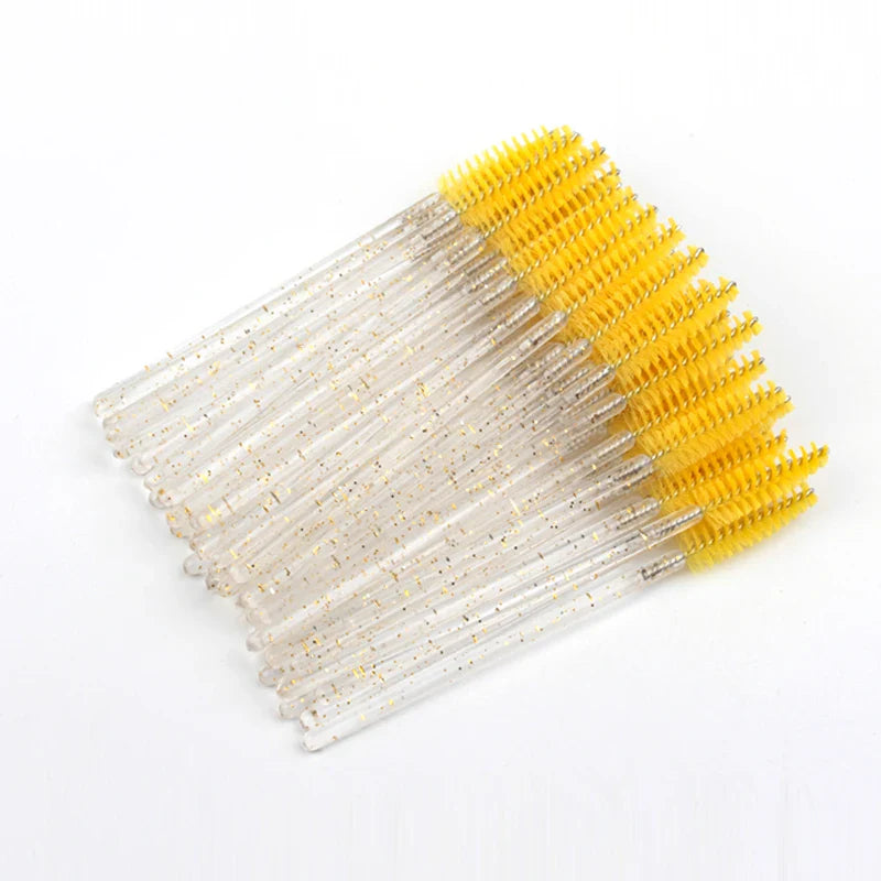 Lanjinglin 5/50pcs Eyelash Brush Crystal Eyelash Soft Eye Lashes Extension Mascara Wands Makeup Professional Makeup Tool