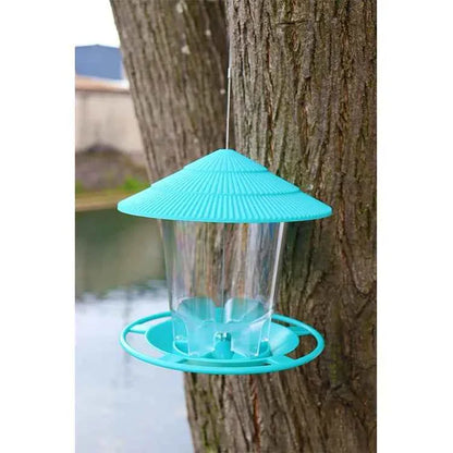 Outdoor Bird Feeding House Waterproof Gazebo Hanging Wild Bird Feeder Cage Outdoor Container With Hang Rope Bird Feeder Garden