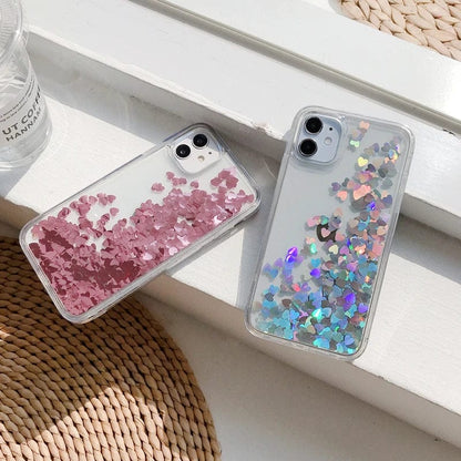 Heart Falling Rain iPhone Case