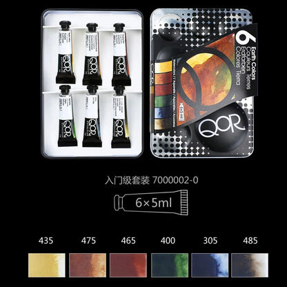 US QOR Artistic Watercolor Paints Set Tin box Pigment Solid Paint Set Palette High Concentration for Artist Painting Drawing