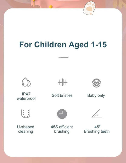 Sonic Electric Toothbrush Kids U-shaped Smart 360 Degrees Ultrasonic Tooth Brush Teeth Whitening For Children IPX7 Waterproof