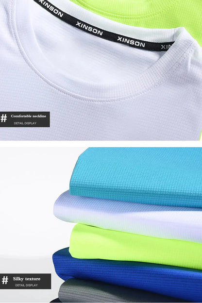 Men 's Fitness Gym T Shirts 2020 Shirt Homme Running Men Designer Quick Dry T-Shirts Running Slim Fit Tops Tees Sport Muscle Tee
