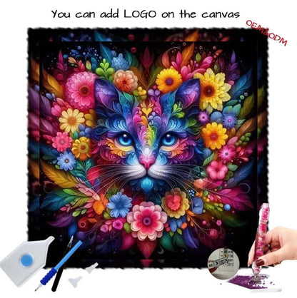 Wholesale Diamond Art Painting Art Cat- Round Diamond Painting for Home Wall Decor