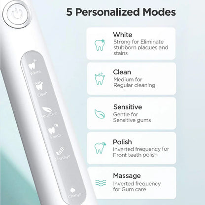 Fairywill Electric Sonic Toothbrush FW-507 USB Charge Rechargeable Adult Waterproof Electronic Tooth Brushes Replacement Heads s