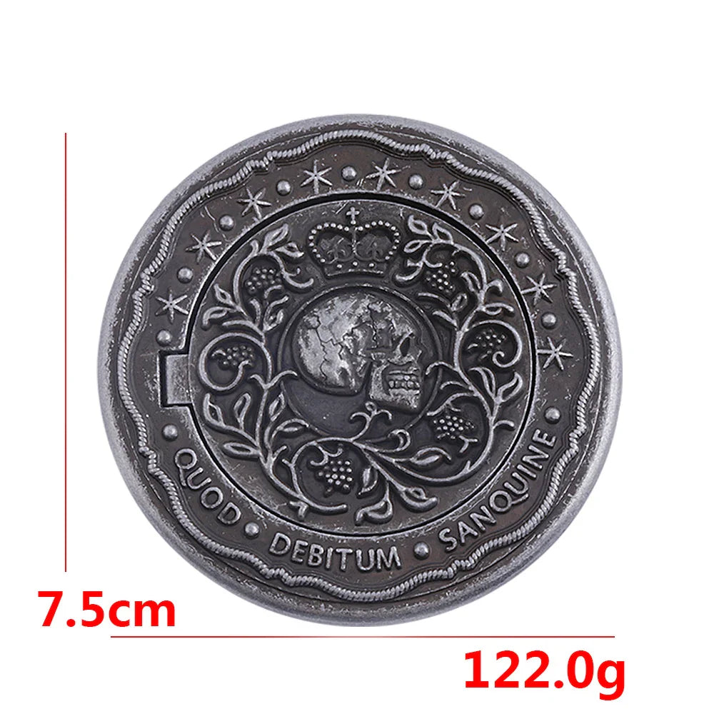 Big Size John Wick 4 Blood Oath Marker Coin Keychain Gold and Adjudicator Coin Metal Prop Accessories Collection Gift