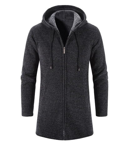Cashmere Men's Cardigan Chenille Outer Sweater Coat Windbreaker
