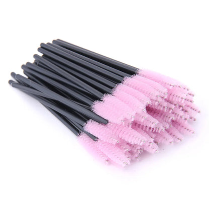 Lanjinglin 5/50pcs Eyelash Brush Crystal Eyelash Soft Eye Lashes Extension Mascara Wands Makeup Professional Makeup Tool