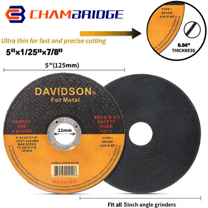 125mm Cut Off Wheel 5 " Metal Cutting Disc Angle Grinder Rotary Circular Saw Disc for Metal Stainless Steel Iron Cutting 1-30pcs
