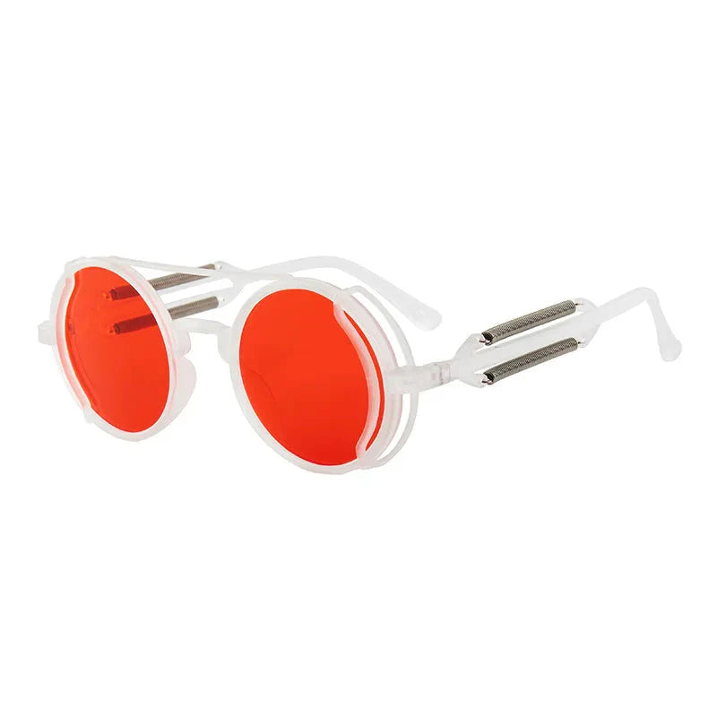Classic Gothic Steampunk Sunglasses Luxury Brand Designer High Quality Men and Women Retro Round Pc Frame Sunglasses