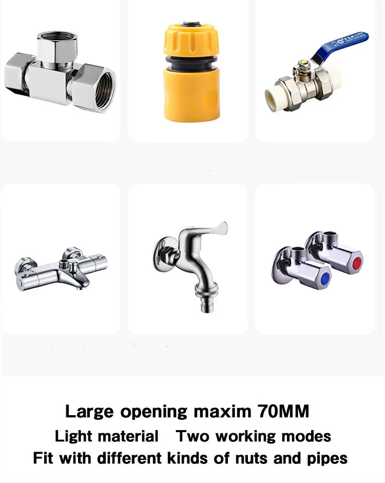 Adjustable Wrench Universal Monkey Spanner Multi-function plumbing Hand Tools Nut Sink Wrench Bathroom Pipe Large Open Spanner