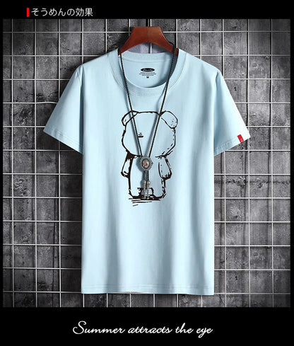 T Shirt for Men 2022 Newest Clothing Fitness White O Neck Anime Man T-shirt For Male Oversized S-6XL New Men T-shirts Goth Punk