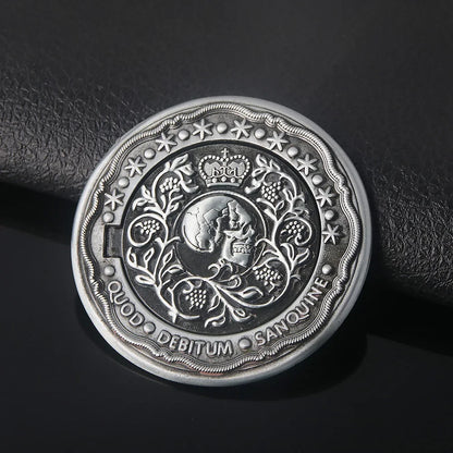 Big Size John Wick 4 Blood Oath Marker Coin Keychain Gold and Adjudicator Coin Metal Prop Accessories Collection Gift
