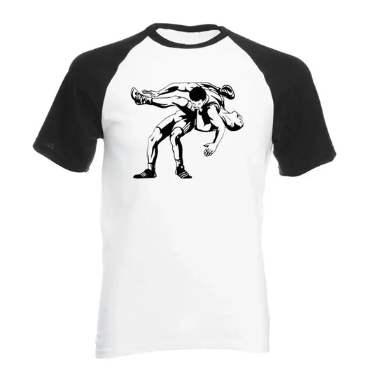 2025 New Men's T Shirt Mysterious Wrestling prints Casual Loose Handsome raglan Short Sleeve O Neck Cotton Men Shirts Tee Tops