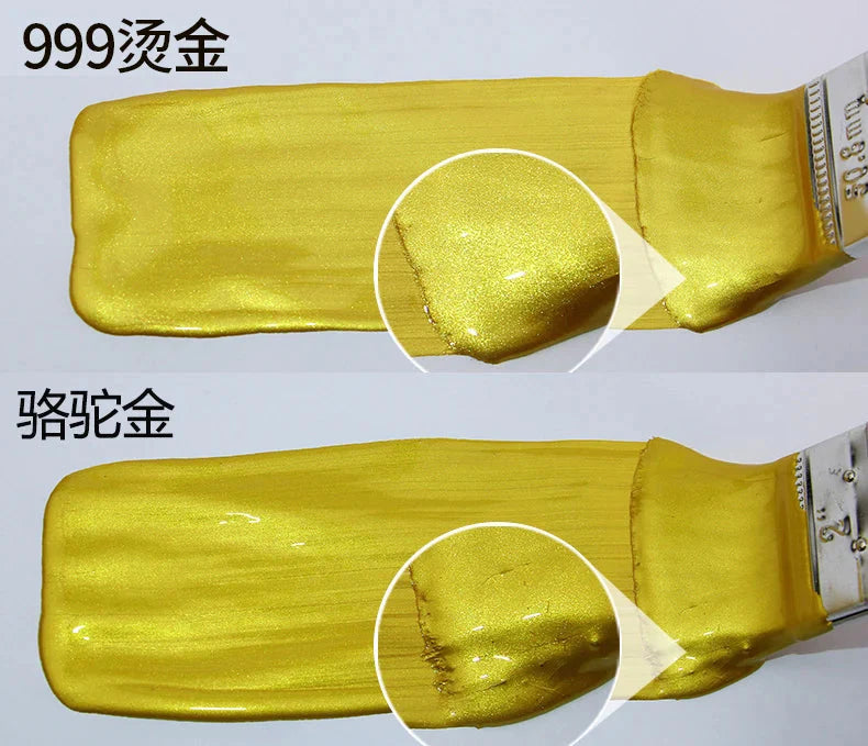 50g Bright Gold Paint,  Wood Paint, Metal Lacquer ,tasteless Water-based Paint, Can Be Applied on Any Surface
