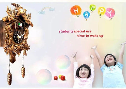 14inch Cuckoo Clock Living Room Wall Clock Bird Cuckoo Alarm Clock Wall-watch Children Unicorn Decorations Home Day Time Alarm