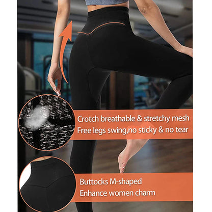 Womens Sauna Sweat Body Shaper High Waist Slimmer Tights Fitness Pants Workout Suit Slimming Waist Trainer Weight Loss Shapewear