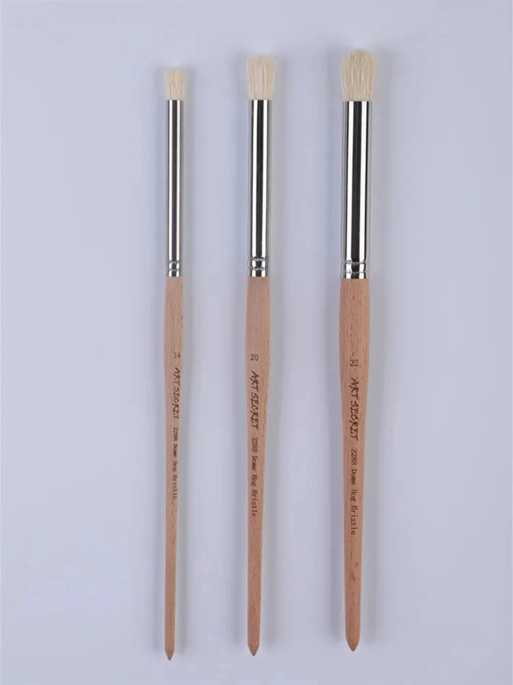 ArtSecret New Arrival 2288 24/Set Oil And Acrylic Painting Brush Hog Bristle Straw Mat Pouch&Canvas Pocket Artist Art Supplies